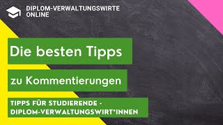 Die besten Tipps zu Kommentierungen  Gesetze sinnvoll kommentieren [upl. by Kung888]