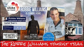 Robbie Williams tourist trail hometown of stoke on trent visiting all locations Tunstall and burslem [upl. by Josselyn]