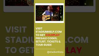 How To Score Coldplay Presale Codes Before Anyone Else [upl. by Bary]