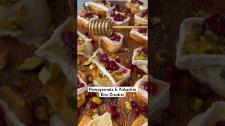 Pomegranate amp Pistachio Brie Crostini [upl. by Ahsille523]