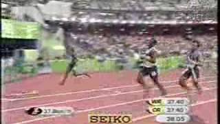 2003 World Athletics Champs mens 4x100m relay final [upl. by Urion]