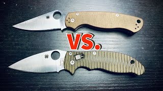 Best American Made Knives Head to Head Spyderco Manix 2 Vs Paramilitary 2 [upl. by Eerrahs]