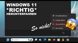 Windows 1011 RICHTIG herunterfahren Hard Reset [upl. by Areema]