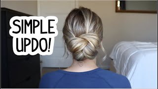 EASY UPDO HACK YOU NEED TO TRY MEDIUM amp LONG HAIRSTYLES [upl. by Eidualc]