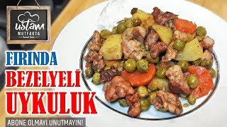 FIRINDA BEZELYELİ UYKULUK TARİFİ  LEZZETLİ VE KOLAY  YEMEK TARİFLERİ  PEA MEALS [upl. by Jarrad]