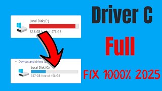 💻 🚨 How to FIX Windows 1011 Drive C Full amp Show Red Bar  How to Extend C Drive in Windows 1011 [upl. by Ijuy]