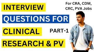 CLINICAL RESEARCH amp PV INTERVIEW QUESTION amp ANSWERS FOR FRESHERS  BEING PHARMACIST [upl. by Anahoj790]