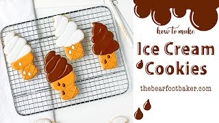 How to Make Ice Cream Cone Cookies  The Bearfoot Baker copy [upl. by Artemus]