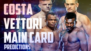 КОСТА  ВЕТТОРИ МЕЙН КАРД  АНАЛИТИКА И ПРОГНОЗ НА UFC FIGHT NIGHT COSTA VS VETTORI  MMABETS [upl. by Matthias]