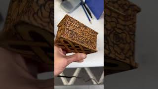 Treasure Box handmade woodburning youtubeshorts [upl. by Clayson]