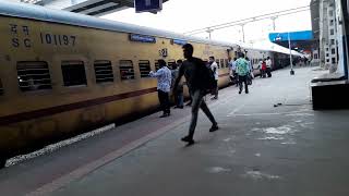 kakinada port chengalpattu circar express announcement arrival at tanuku pf 1 [upl. by Llebyram]