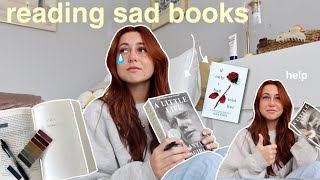 reading sad books 🥲📖 spoiler free reading vlog [upl. by Eanad290]