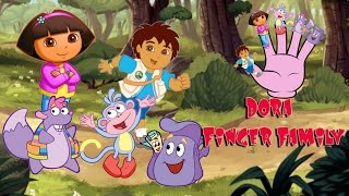 Dora the Explorer  Dora Finger Family Cartoon Rhymes for Children  Dora Nursery Rhymes [upl. by Gabriel]