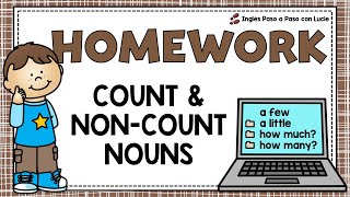 PASO 19  INTERMEDIOS TAREA DE SUSTANTIVOS CONTABLES E INCONTABLES EN INGLÉS  HOMEWORK [upl. by Seppala282]