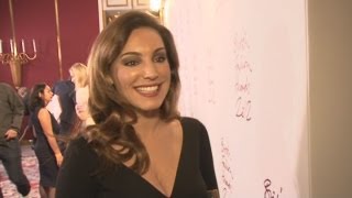 INTERVIEW Kelly Brook talks fashion being blonde and her secret to looking good [upl. by Ytissahc]