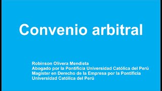 Convenio arbitral [upl. by Hogarth]