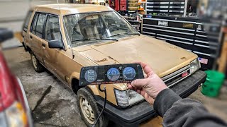 Toyota Tercel 4wd How to mount and install an Inclinometer [upl. by Nosna]