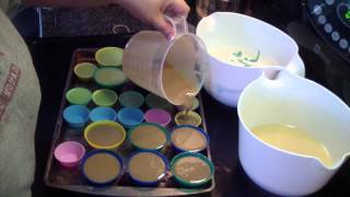 Making Coconut Lime Verbena and Oatmeal Milk and Honey Cupcake Soaps [upl. by Eittah478]