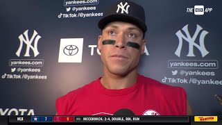 Aaron Judge on Trent Grishams clutch homer Yankees win against LA [upl. by Eat]