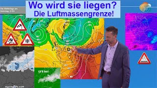 Wo wird die Luftmassengrenze liegen Schnee amp Frost vs 20 Grad Wettervorhersage 1726102023 [upl. by Claire]