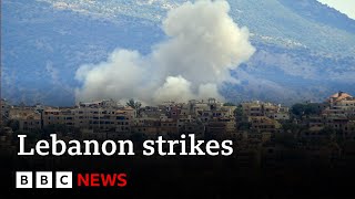 Israel strikes southern Lebanon as Hezbollah leader condemns fatal device attacks  BBC News [upl. by Cahilly428]