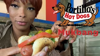 S1E12 Portillo’s Chicago Hotdog Mukbang [upl. by Jola342]