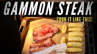 How To Cook Gammon Steak with Fried Eggs Chips amp Pineapple [upl. by Ecerahc]