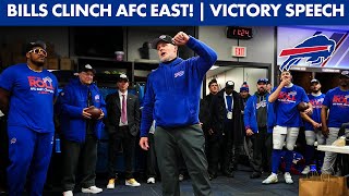 Postgame Victory Speech Following Buffalo Bills FifthStraight Division Title [upl. by Chrysa248]