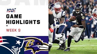 Patriots vs Ravens Week 9 Highlights  NFL 2019 [upl. by Sheets]