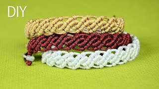 DIY Wavy Macrame Bracelets [upl. by Ailla]