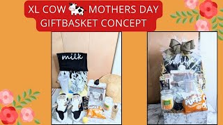 DIY XL COW THEME MOTHERS DAY GIFTBASKET CONCEPTmothersdaydiygiftideagiftideaformomgiftbasket [upl. by Eirtemed]