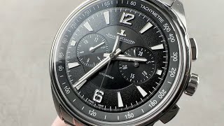 JaegerLeCoultre Polaris Chronograph 42mm Black Dial Q9028170 JaegerLeCoultre Watch Review [upl. by Lemuel411]