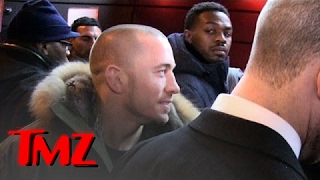 Jon Jones amp GSP  AWKWARD ENCOUNTER  At Super Bowl Party  TMZ [upl. by Sanalda]