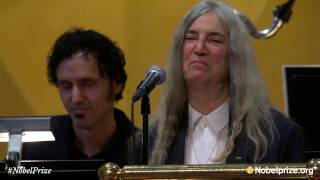 Patti Smith performs Bob Dylans quotA Hard Rains AGonna Fallquot  Nobel Prize Award Ceremony 2016 [upl. by England]