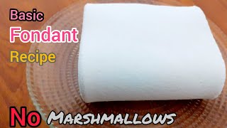 3 Ingredients Basic Fondant Recipe without Marshmallows  How to make Fondant at home  FooD HuT [upl. by Hausmann163]