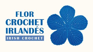 Aplique Irlandés a Crochet  Crochet Irish [upl. by Eceirehs]