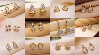 Latest Collection of Gold Stud Earrings Designs With Price and Weight 2025Gold Earrings Designs [upl. by Whiting]