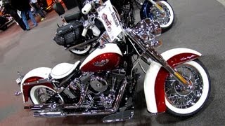 2013 HarleyDavidson Softail Deluxe  Walkaround  2012 Toronto Motorcycle Show [upl. by Enirak]