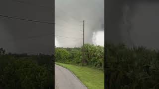 Tornado Rips Across Road in Clewiston Ahead of Milton Landfall [upl. by Odelet411]