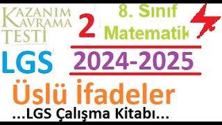 8 Sınıf Matematik Ünitelendirilmiş Örnek Sorular 1 Ünite  LGS Çalışma Kitabı 1 ünite  2024 2025 [upl. by Aenyl]