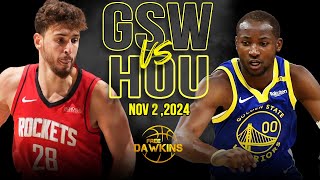 Golden State Warriors vs Houston Rockets Full Game Highlights  Nov 2 2024  FreeDawkins [upl. by Aridaj]