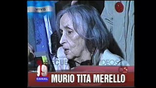 Falleció Tita Merello  Cotidiano Canal 9  2002 [upl. by Nodnek]