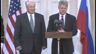 Press Conference with President Clinton amp President Yeltsin [upl. by Noid341]