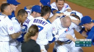 Lester walks off Cubs with squeeze in 12th [upl. by Alfonso]