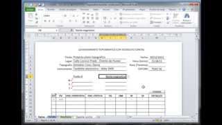 Taquimetria Digital  Teodolito  Proceso de datos Excel para topografia [upl. by Hayott]