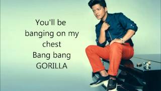 Bruno Mars  Gorilla Lyric Video [upl. by Ainsley]