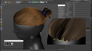 Ornatrix C4D Hair from Mesh Strips and Hair from Guides [upl. by Nelrac572]