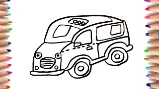 Art Lessons Online  How to draw a Car  Easy way to Crafting Hand Artist  step by step [upl. by Goober232]