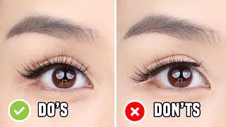 FALSE EYELASHES Dos amp Donts  Everything you need to know for beginners [upl. by Llyrat]