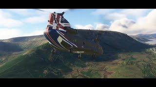 MILTECH CH47D CHINOOK RAF LEEMING  LFA17  RAF SPADEADAM [upl. by Aihsinyt]